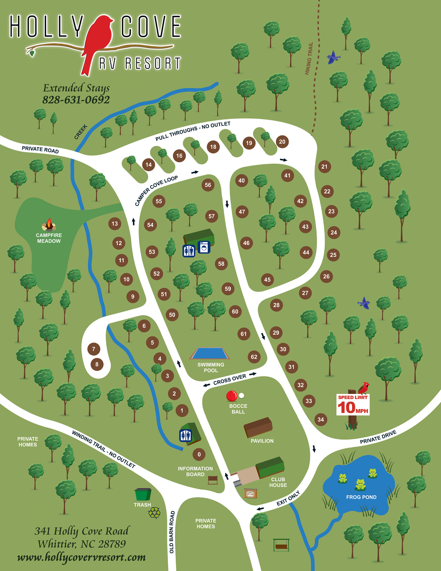 Holly Cove RV Resort Map